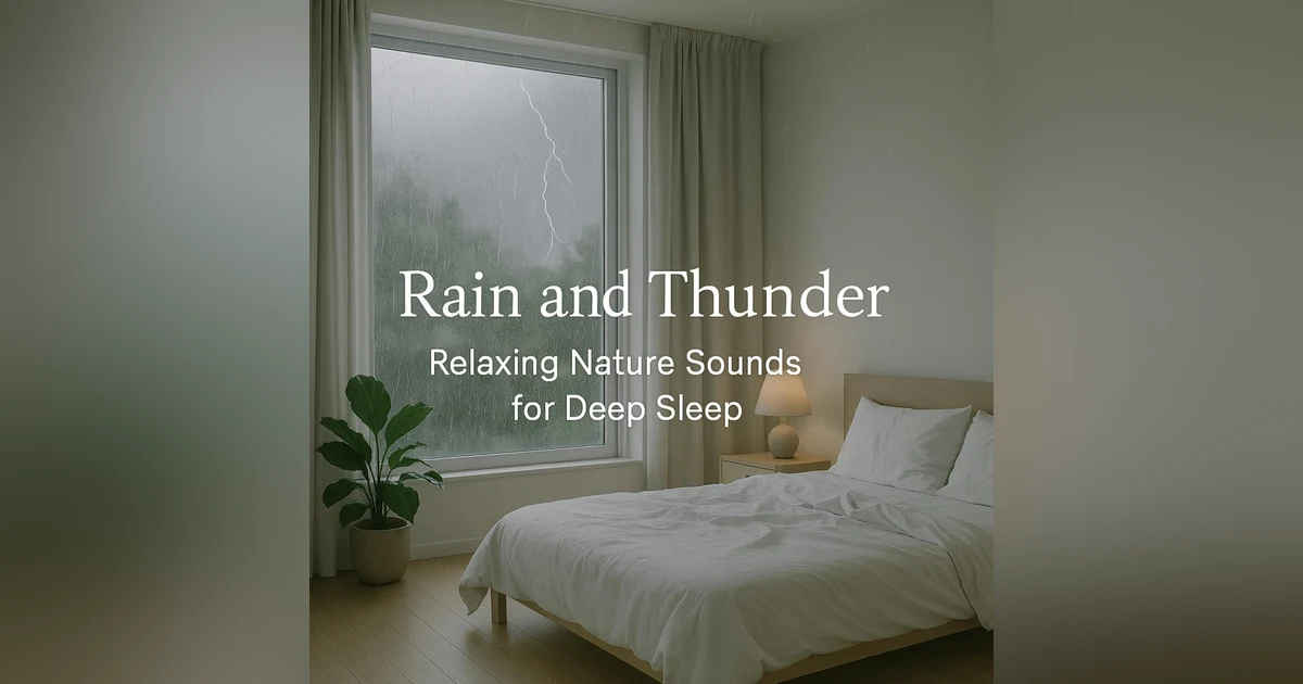 Light Spacious Rain And Thunder 🌧️ | Relaxing Nature Sounds for Deep Sleep