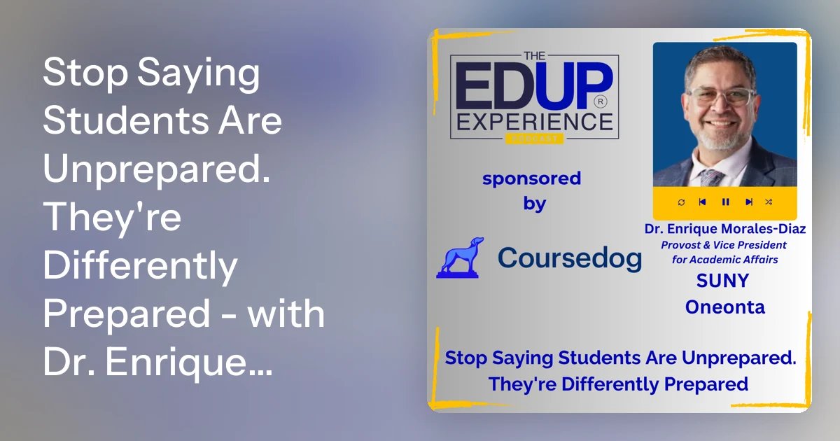 Differently Prepared Students with Dr. Morales-Diaz