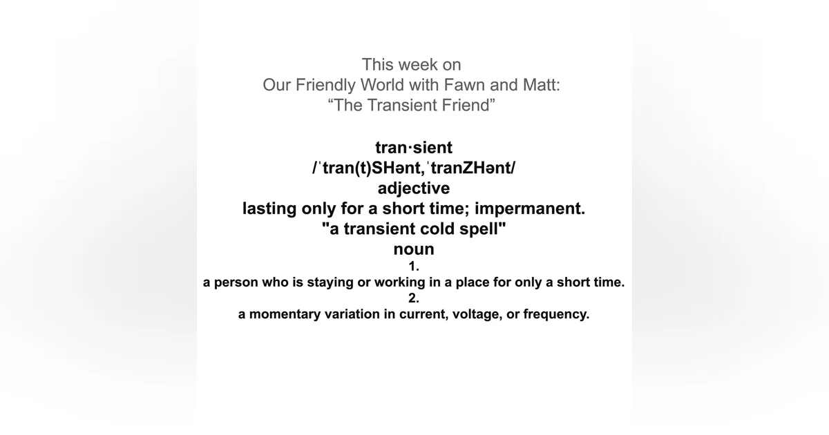 The Transient Friend