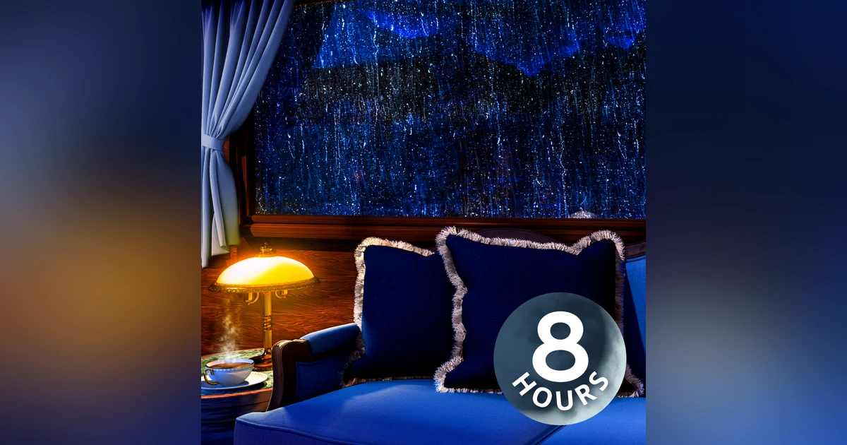Train Sounds & Rain Noise for Sleeping | 8 Hour
