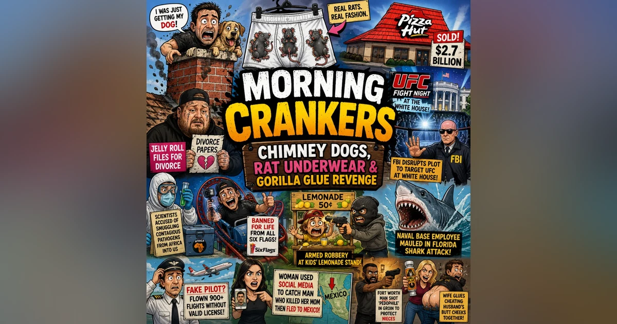 182: Morning Crankers: Chimney Dogs, Rat Underwear & Gorilla Glue Revenge