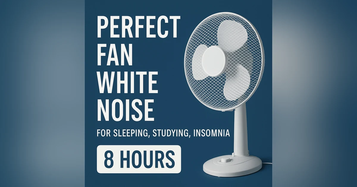 Perfect Fan White Noise | For Sleeping, Studying, Insomnia | 8 Hours Sleep Sounds