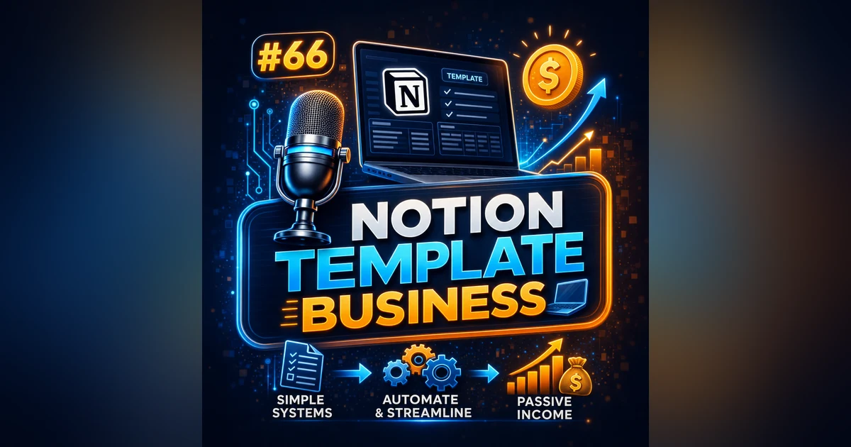 #66 Notion Template Business 💻 – Turn Simple Systems into Passive Income