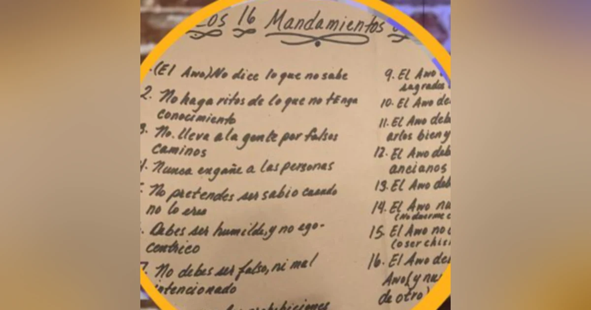 The 16 Commandments of Ifa Lukumi Santeria