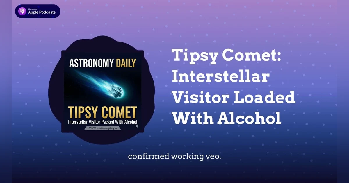 Tipsy Comet: Interstellar Visitor Loaded With Alcohol