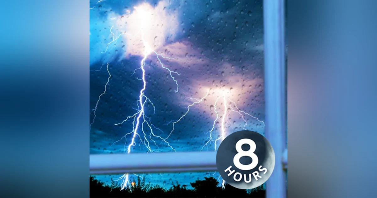 Stormy Night Rain & Thunder 8 Hours | Peaceful Rainstorm White Noise for Studying or Sleep