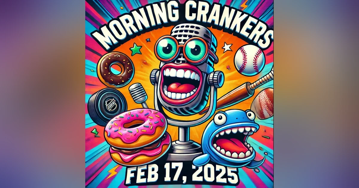 🎙️ Morning Crankers | Presidents Day, Famous Birthdays & Sports Showdown | Donut Review & Whale Poop?! | 2/17/2025