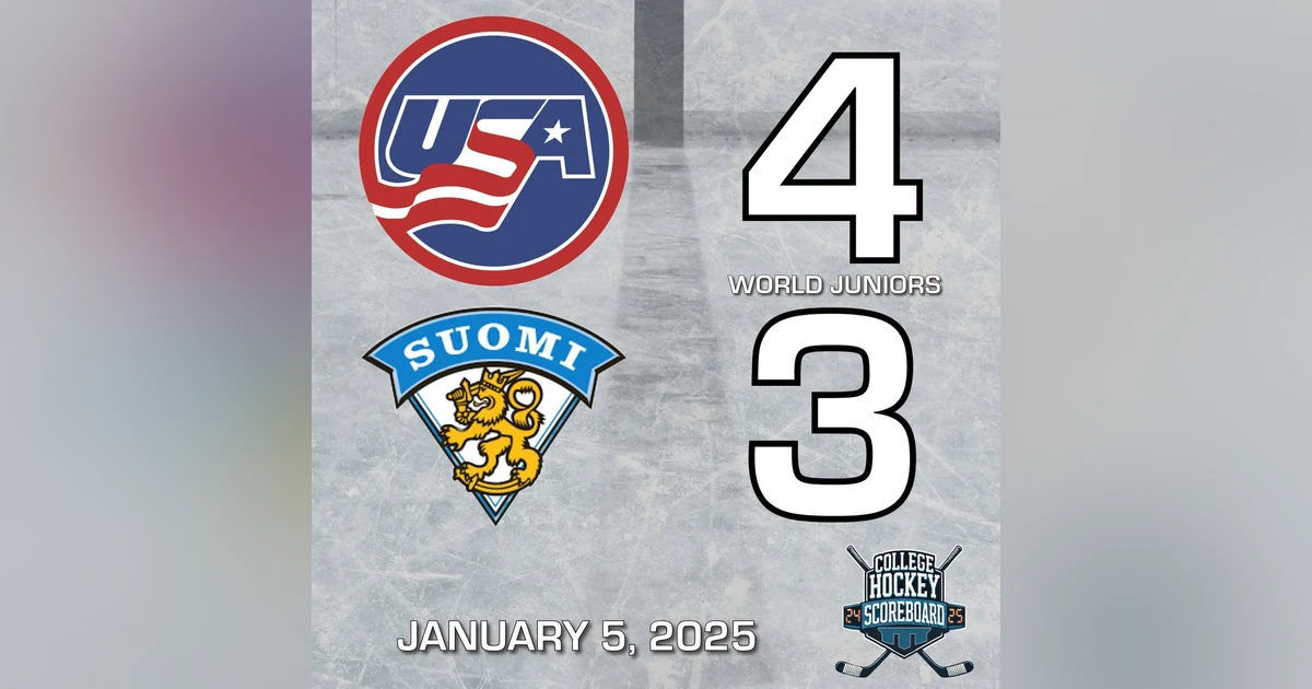 Collegians lead Team USA to victory over Finland at IIHF World Junior Championships - CHS 1-5-25