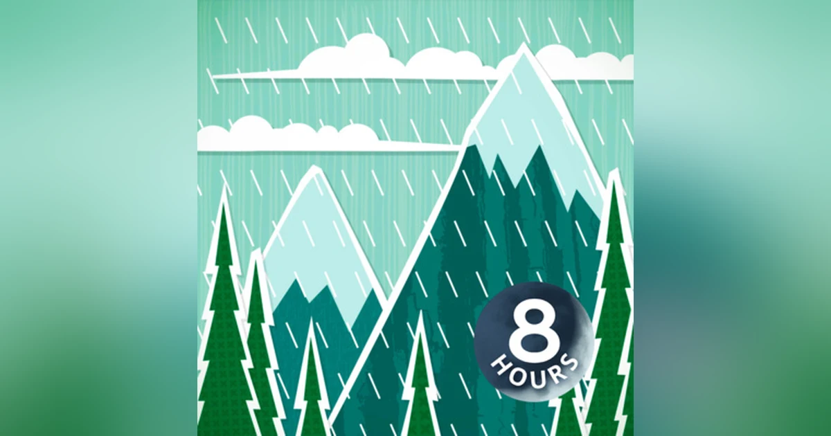 Rain in Mountains White Noise Sleep Sounds 8 Hours | Rainstorm Ambience
