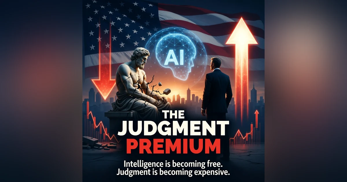 The Judgment Premium: Why Intelligence Is Becoming Free but Judgment Is Becoming Expensive