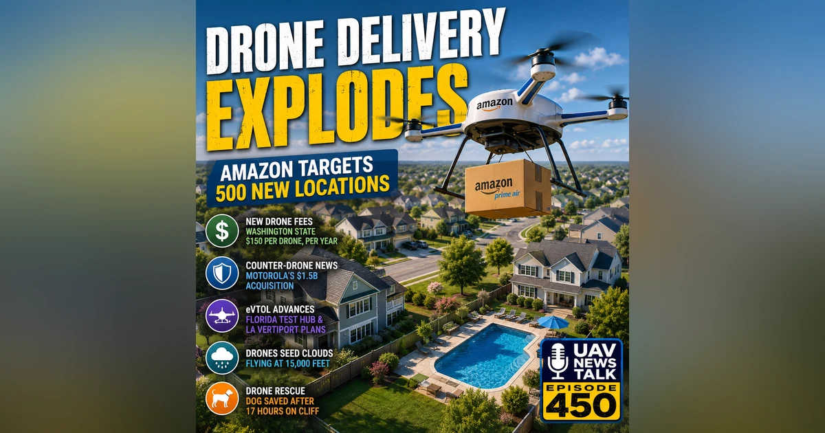 Drone Delivery Explodes: Amazon Targets 500 Locations as New Drone Fees Spread