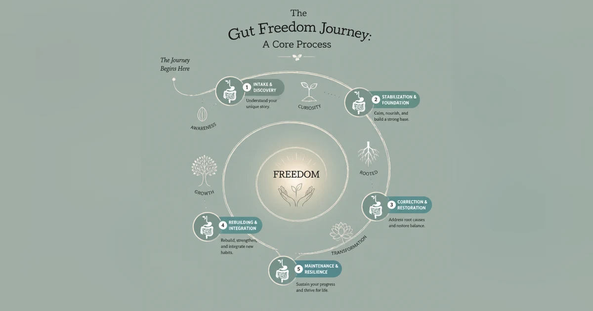 You're not short on answers.|You're buried in them.| Gut Freedom Journey opening announcement