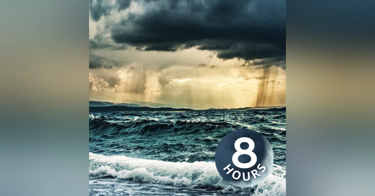 Rain & Ocean Waves Storm Sounds for Sleeping or Studying 8 Hours | White Noise Nature