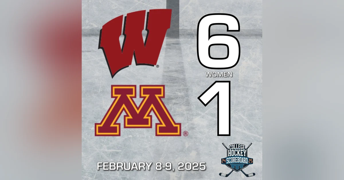 Badger women sweep Gophers, win WCHA; Michigan State men roll Michigan 6-1, earn split - CHS 2-9-25