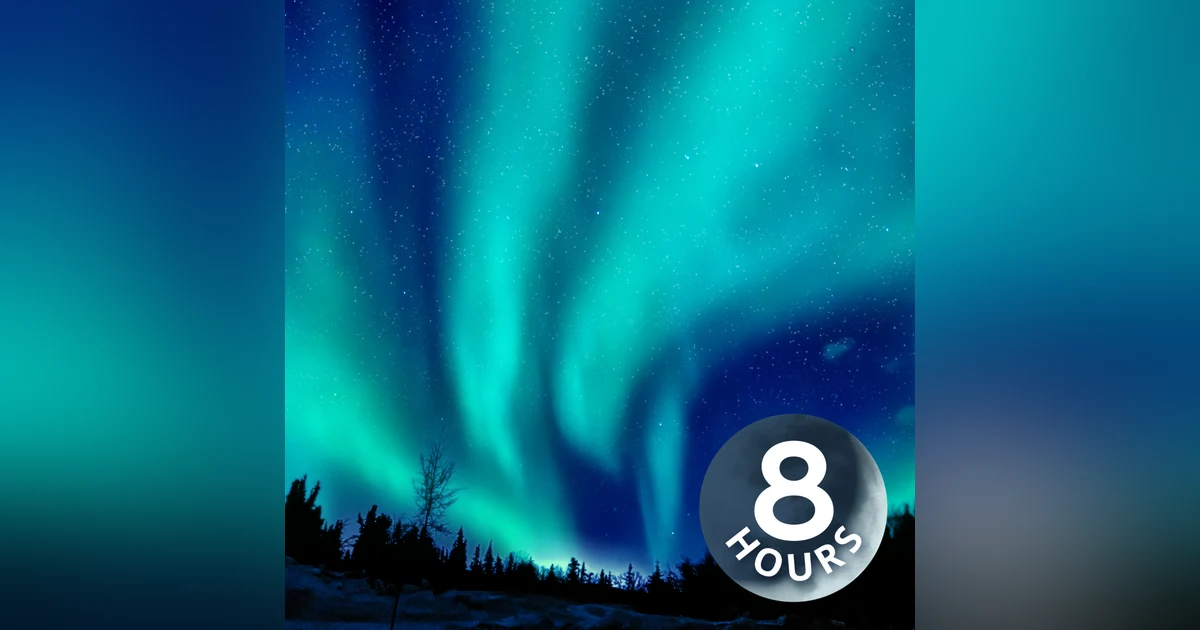 White Noise to Sleep & Relax Under Northern Lights 8 Hours