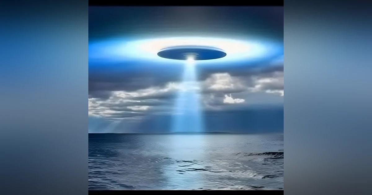 Pictures of UFOs Over an Oil Rig in Mexico