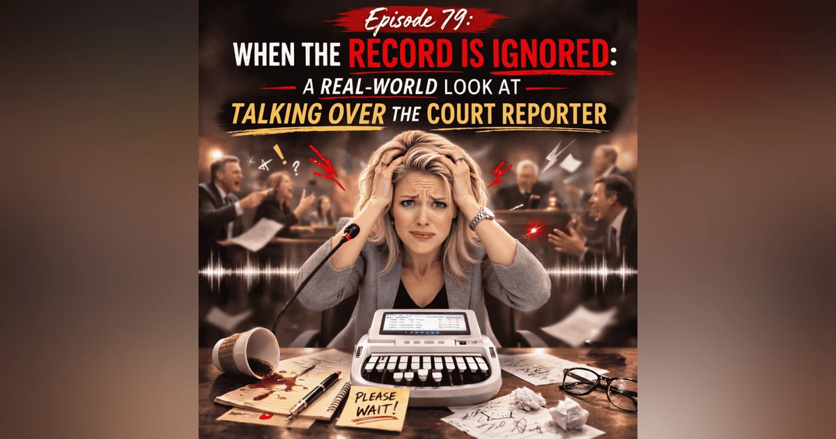 #79 - When the Record Is Ignored: A Real-World Look at Talking Over the Court Reporter