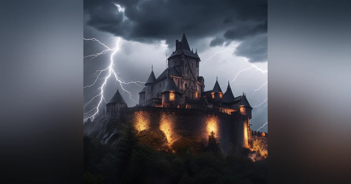 Epic Castle Thunderstorm | Rain, Wind, Loud Thunder & Lightning, with Sounds of Crows and Wolves