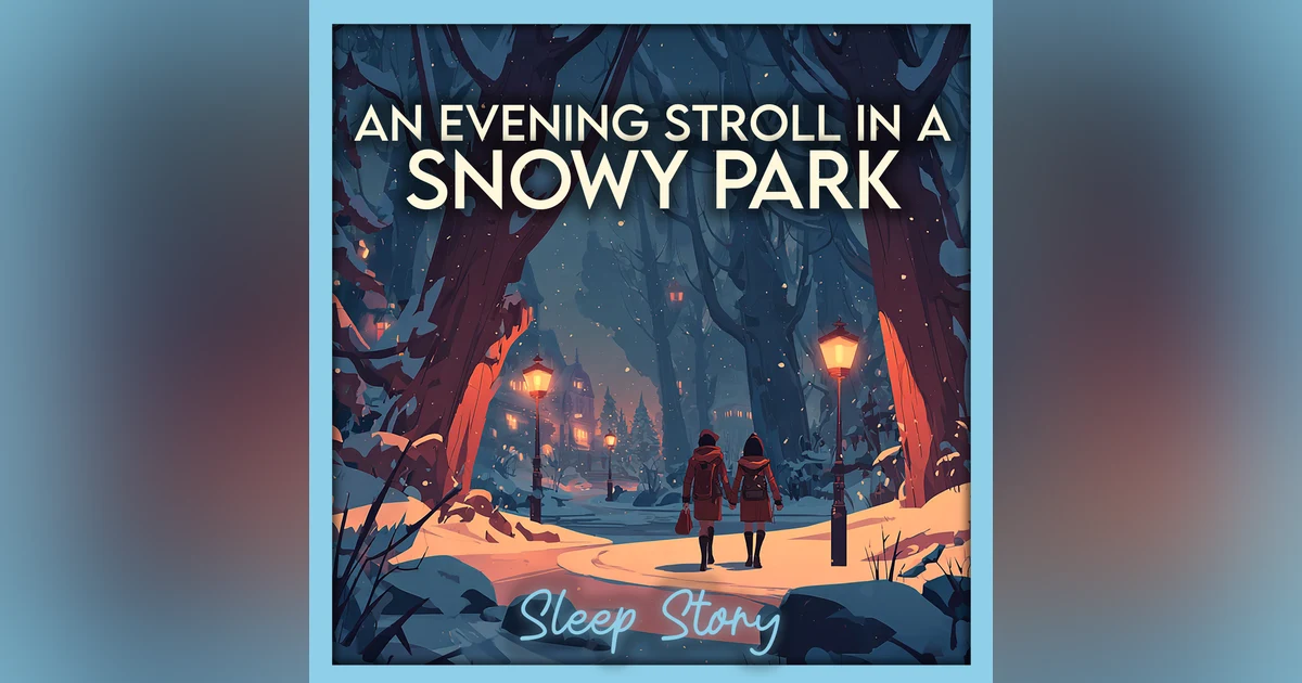 A Snowy Park at Blue Hour ❄️ | Cozy Winter Sleep Story for Grown Ups | Deep Sleep & Calm