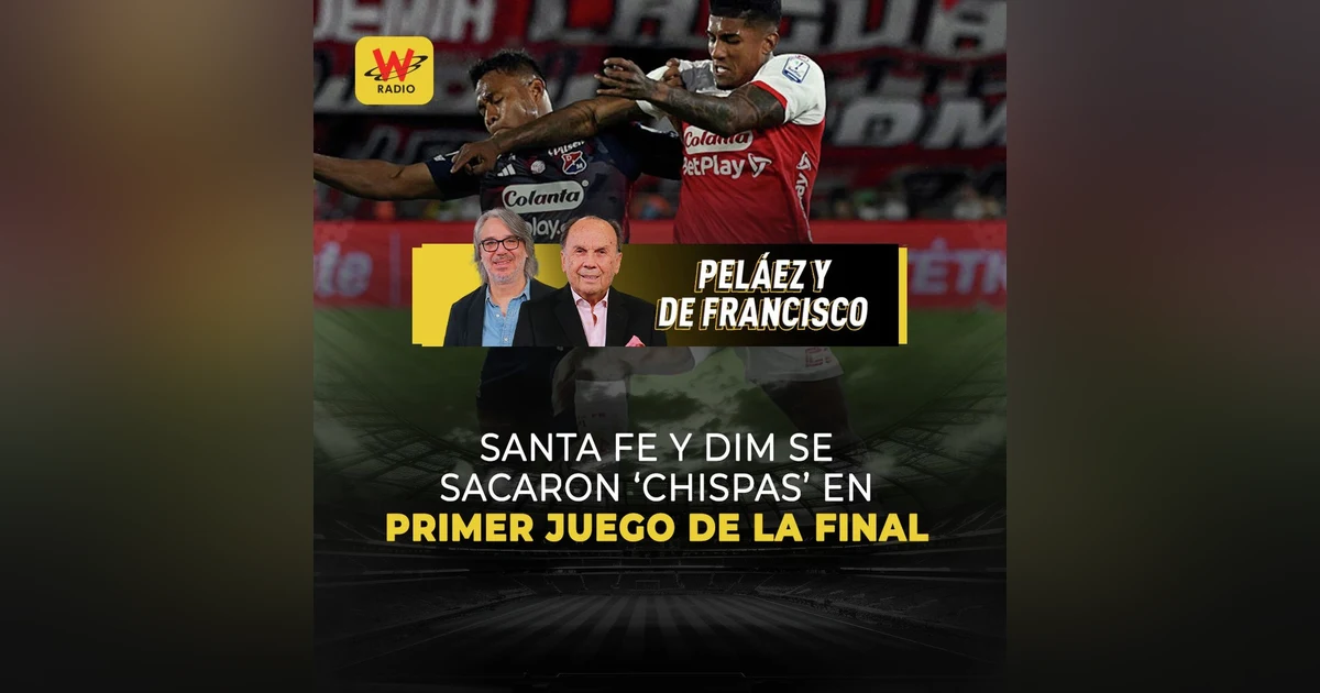 Santa Fe y DIM se sacaron ‘chispas’ en primer juego de la final