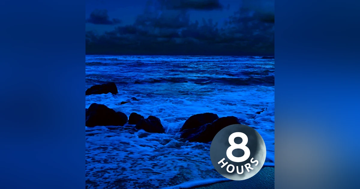 Nighttime Ocean Waves | Deep Sleep Ocean Sounds 8-Hours