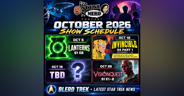 image for Scene N Nerd October 2026 Show Schedule