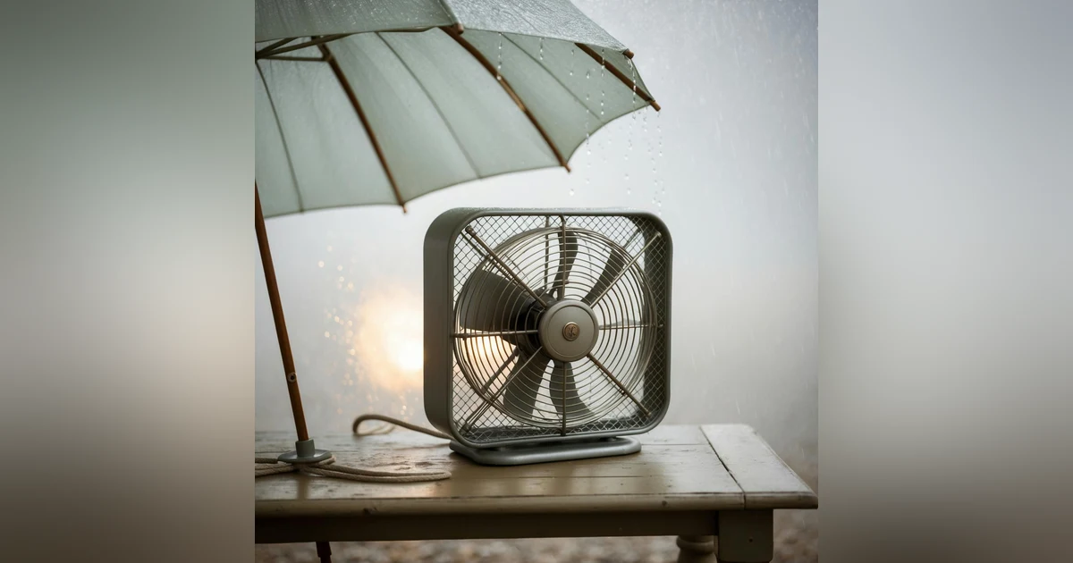 Box Fan with Rain Under an Umbrella Sounds 🌧️ | Ultimate Sleep Noise