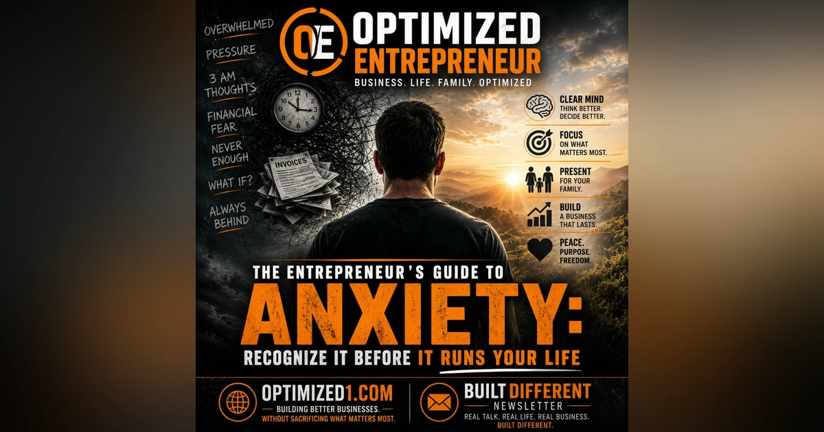 OPTIMIZED ENTREPRENEUR The Entrepreneur's Guide to Anxiety: Recognize It Before It Runs Your Life