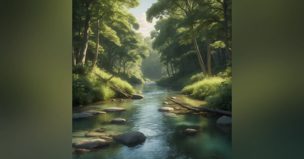Forest Stream Active Small River Sound for Deep Focus