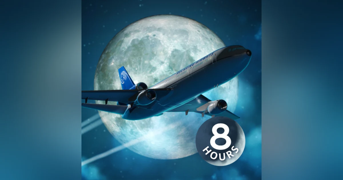 Jetliner Night Flight 8 hours | Airplane White Noise for Sleep