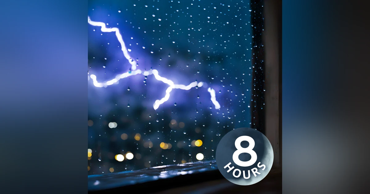 Thunder & Rain on Window Sounds for Sleeping | 8 Hours