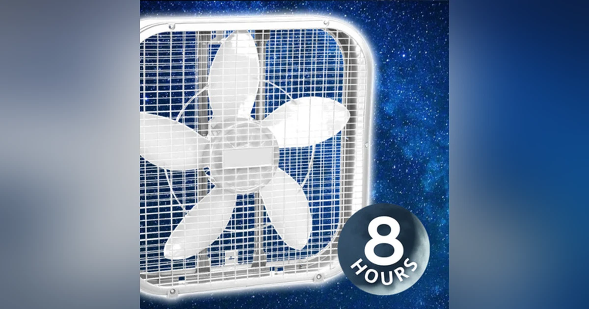 Box Fan White Noise Soothing Sleep Sounds 8 Hours