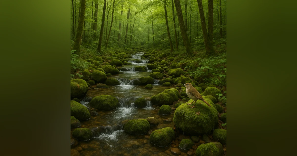 Gentle Woodland Stream and Birdsong | Relaxing Forest Sounds for Study & Sleep