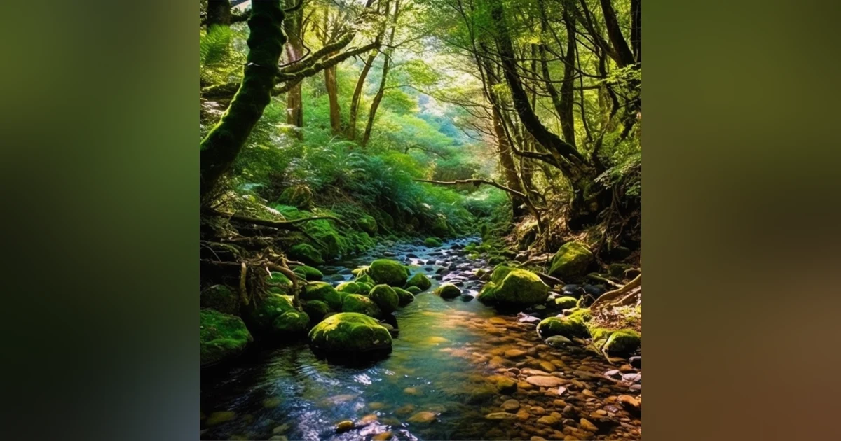 Nature Sounds of a Forest River for Relaxing Music of a River & Bird Sounds