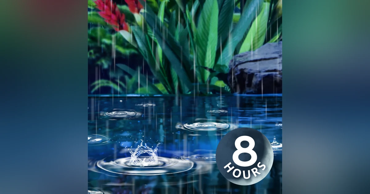 Rain Sounds for Sleep on Water | 8 Hours of Relaxation