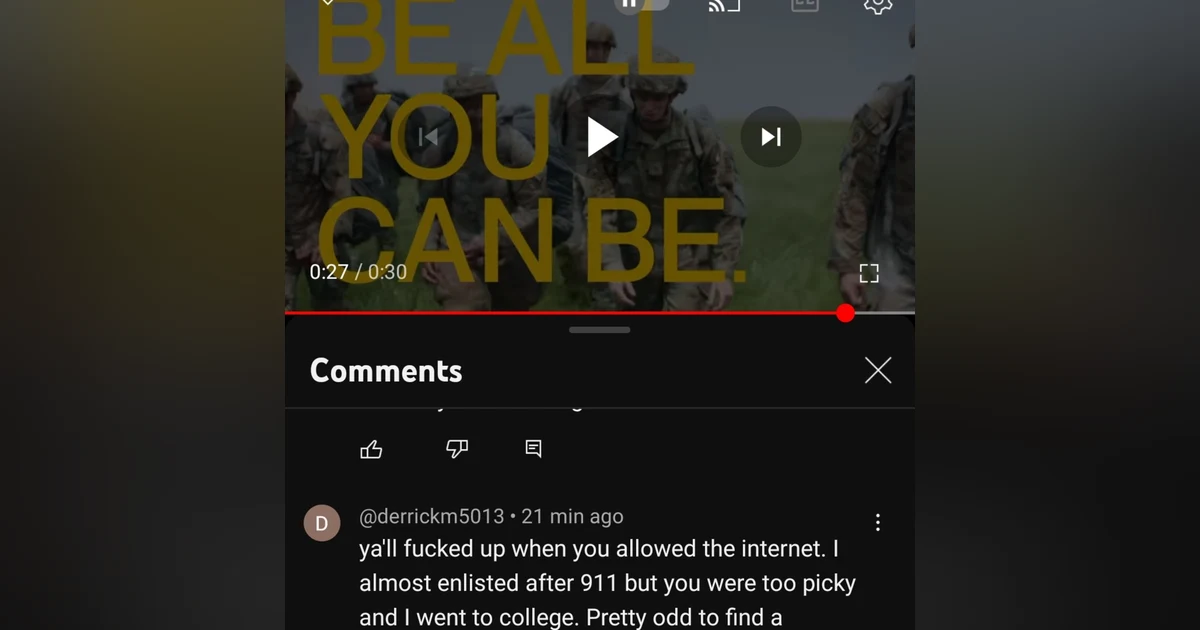 US Army Roasted by Red Pilled Anons on YouTube