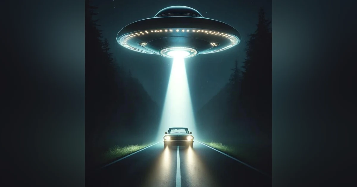 UFO Causes Car Crash