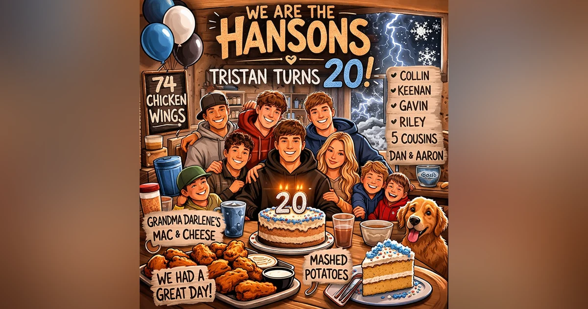Tristan Turns 20 — Wings, Thunder, Cake, and a House Full of Family