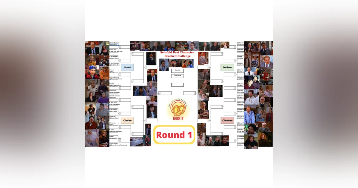 Seinfeld Podcast | March Madness | Best Character Bracket | Round 1