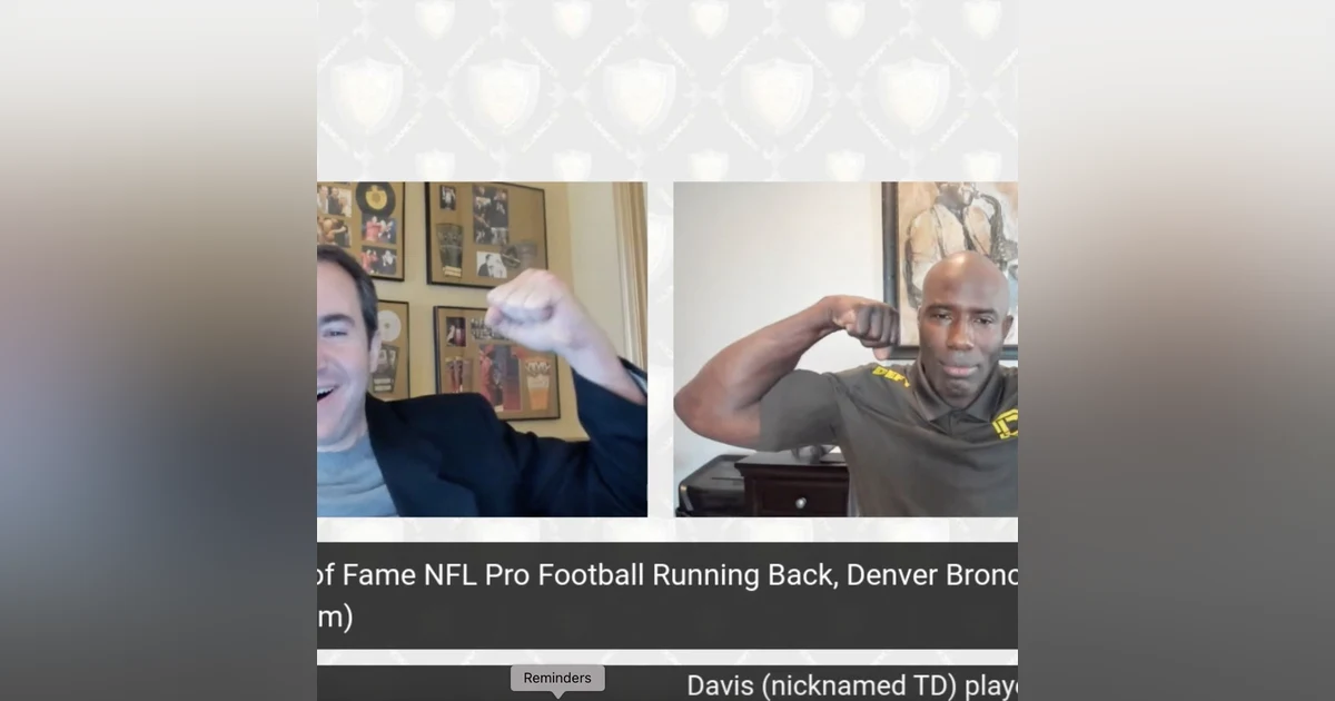 Terrell Davis, NFL Pro Hall of Fame Running Back Denver Broncos, CoFounder Defy Performance Drink
