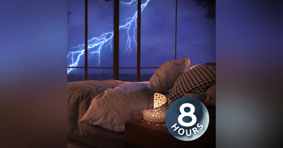 Fall Asleep to Relaxing Rain & Thunder Sounds I 8 Hours