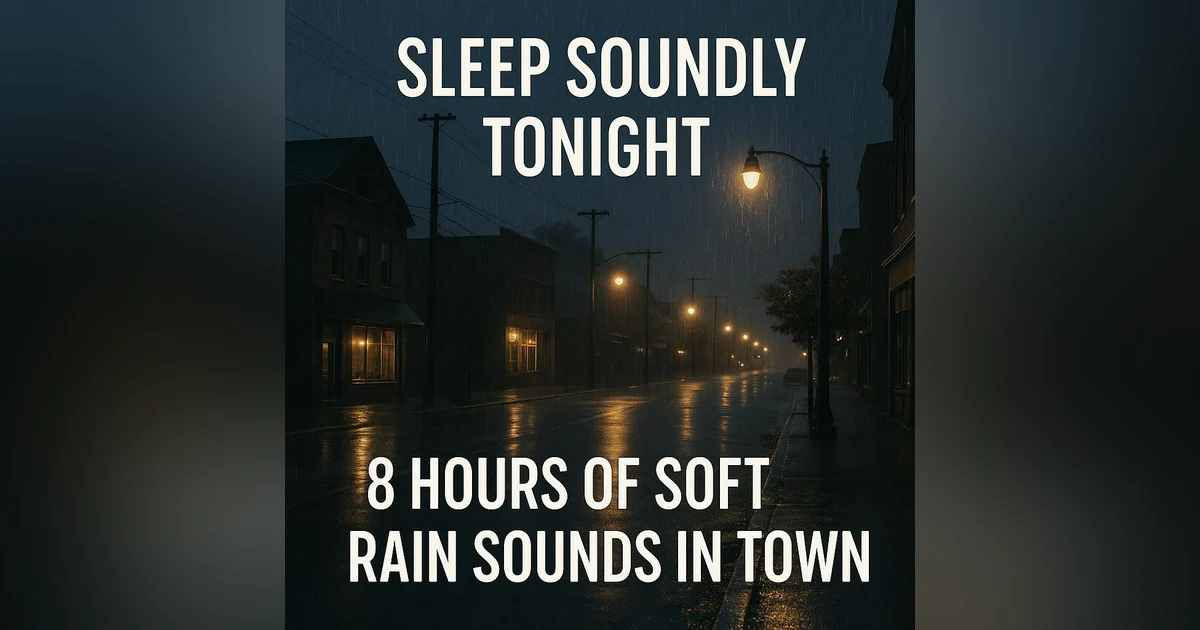 Sleep Soundly Tonight: 8 Hours of Soft Rain Sounds in Town
