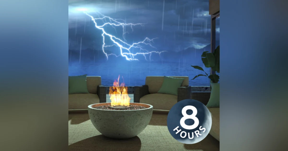 Your Moment of Relaxation I Rolling Thunder Sounds & Rainstorm at Oceanside Mansion 8 Hours