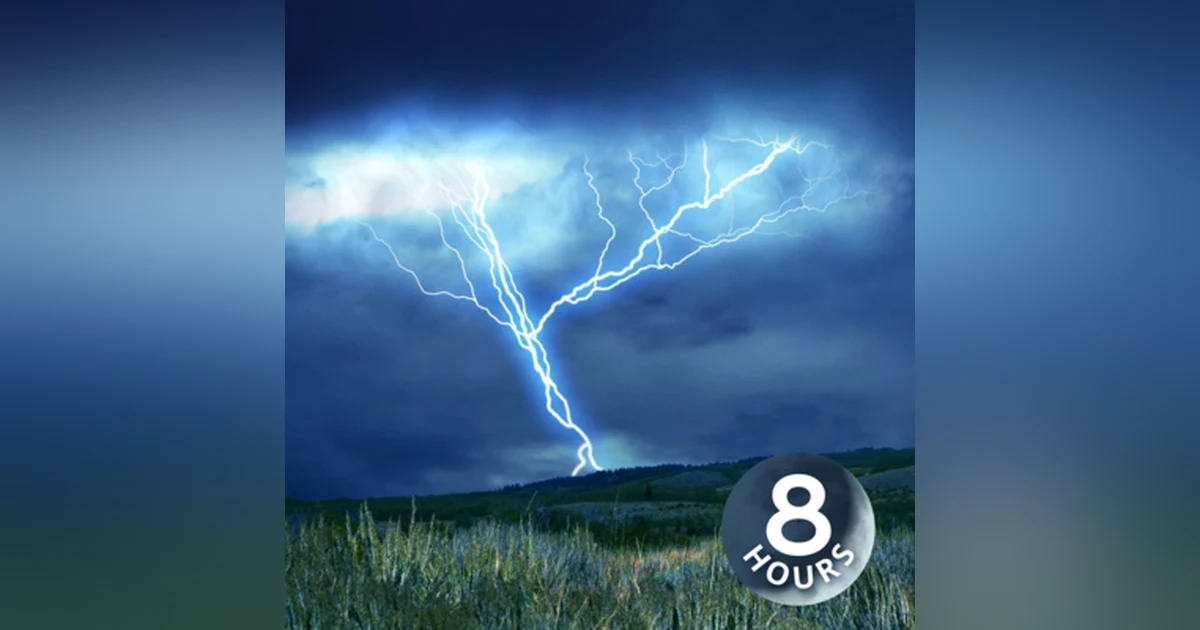 Thunderstorm Sounds for Sleep with Wind White Noise I Lightning & Thunder 8 Hours