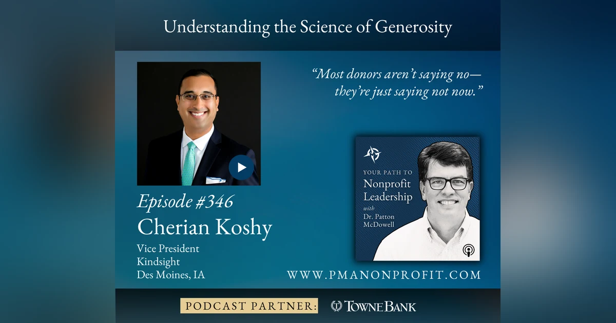 346: Understanding the Science of Generosity (Cherian Koshy)