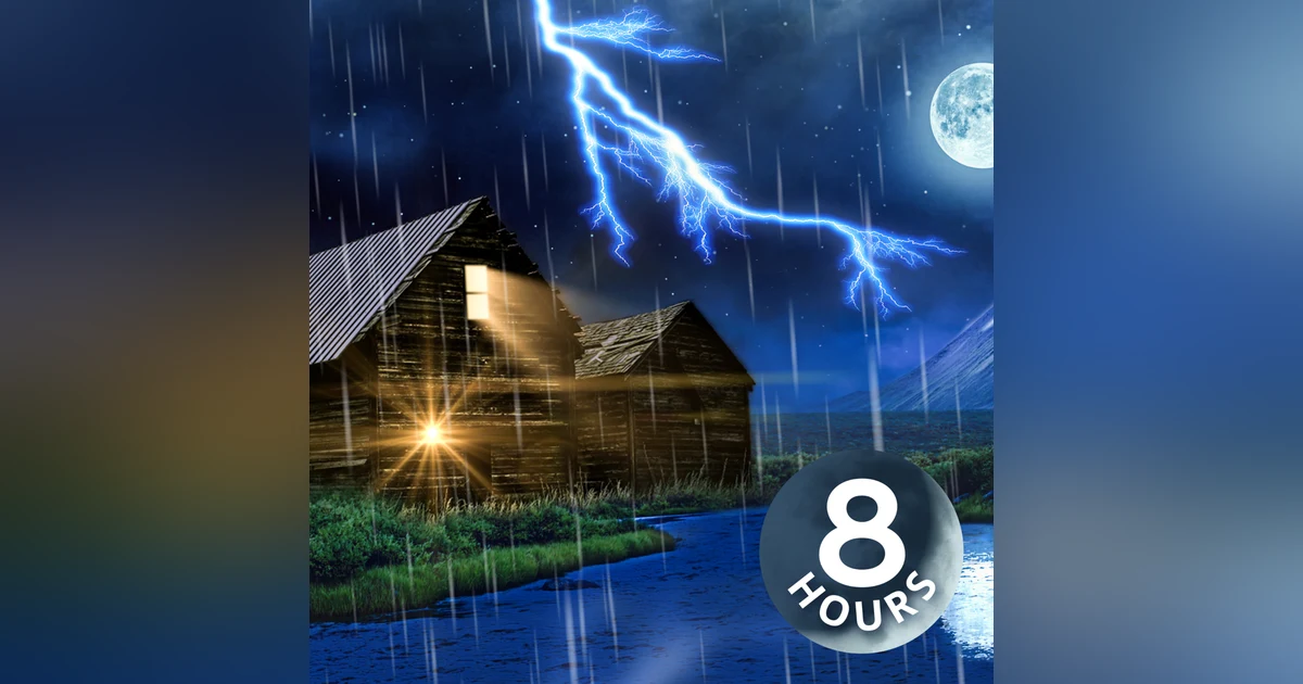 Thunderstorm & River Sounds for Sleeping | 8 Hours