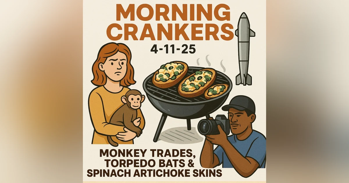 Morning Crankers: Monkey Trades, Torpedo Bats & Spinach Artichoke Skins