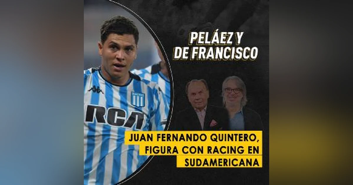 Juan Fernando Quintero, figura con Racing en Sudamericana