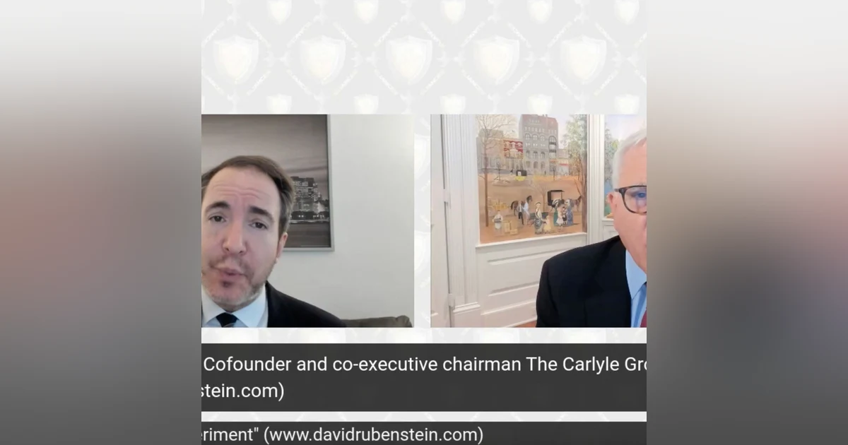 David Rubenstein, CoFounder and CoExecutive Chairman The Carlyle Group, Author The American Experiment