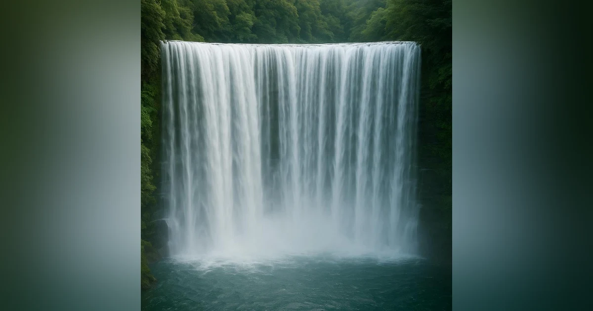 Long Waterfall Sound That Washes Away Stress and Anxiety